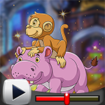 G4K Rescue The Hippo And Cute Monkey Game Walkthrough